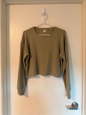 Wilfred Olive Green Ribbed Crewneck Sweater